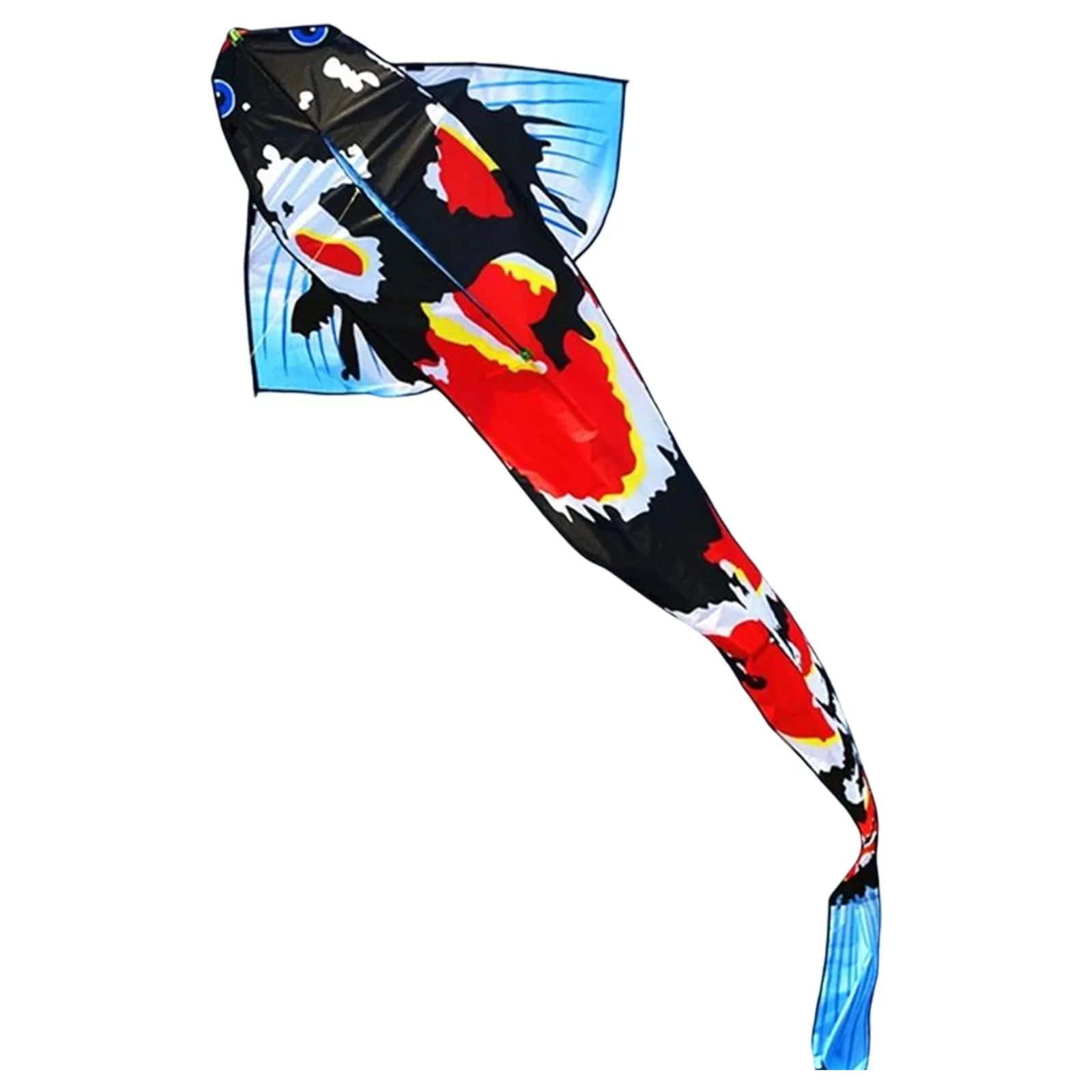 Large Delta for Kids & Adults, Easily to Fly for Beach, Included, with Colorful Colors Tail, for Beginners and Professional Cyprinus