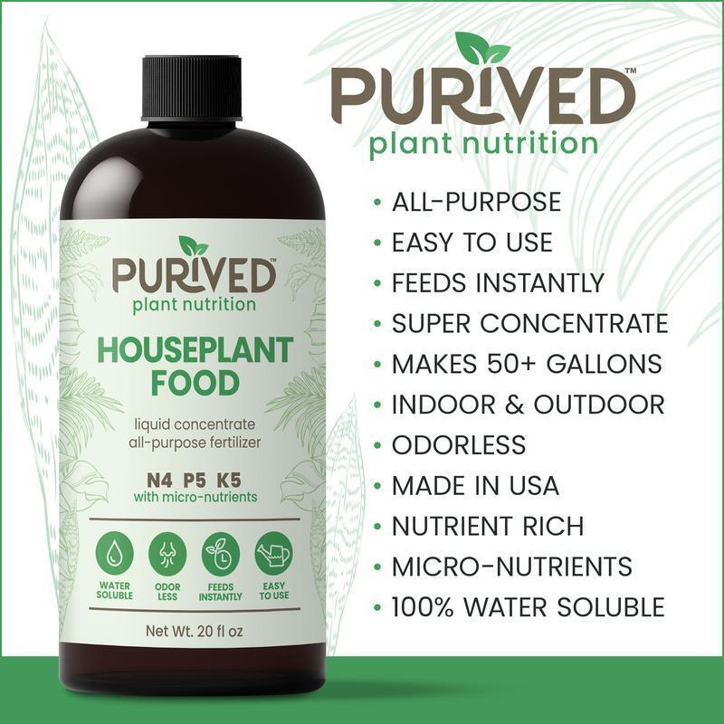 Purived Houseplant Fertilizer | 20oz Concentrate Makes 50 Gallons