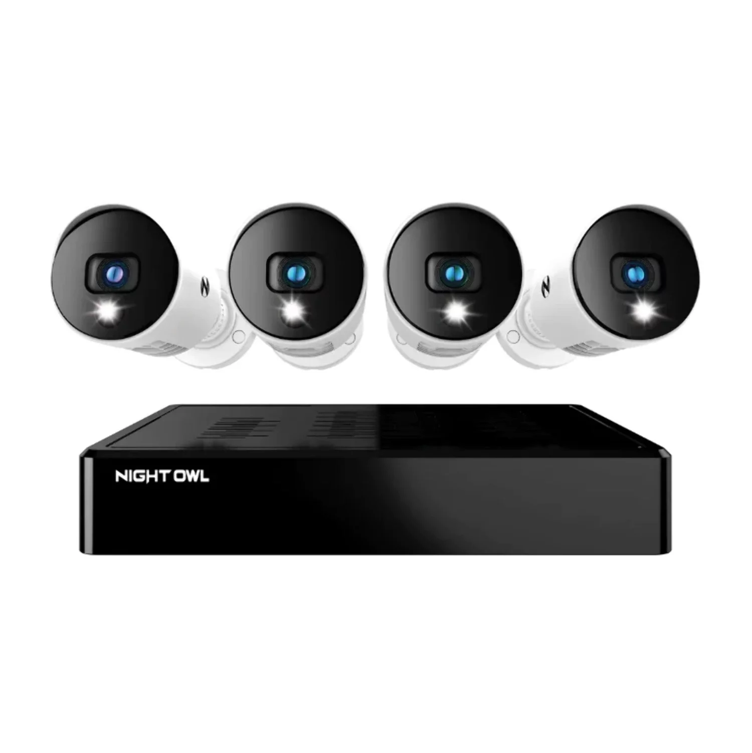 Night Owl 8 Channel 1080p Bluetooth DVR with 1TB Hard Drive and 4 Wired 1080p Spotlight Cameras