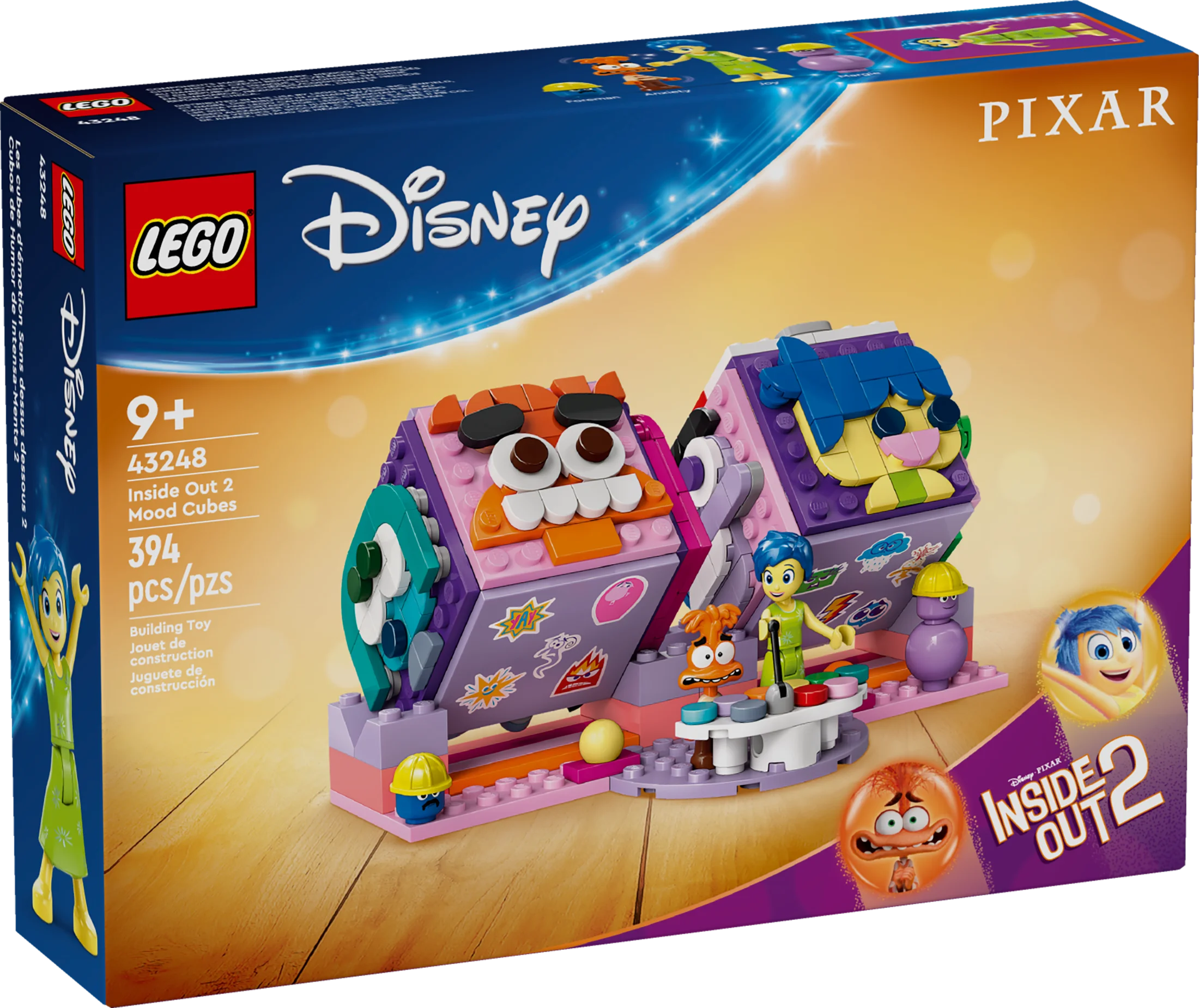 LEGO Disney Inside Out 2 Mood Cubes from Pixar, Disney Toy Building Kit from the Movie, Fun Fantasy Toy to Share Emotions, Disney Gift Idea for Movie Fans, Girls and Boys,  43248