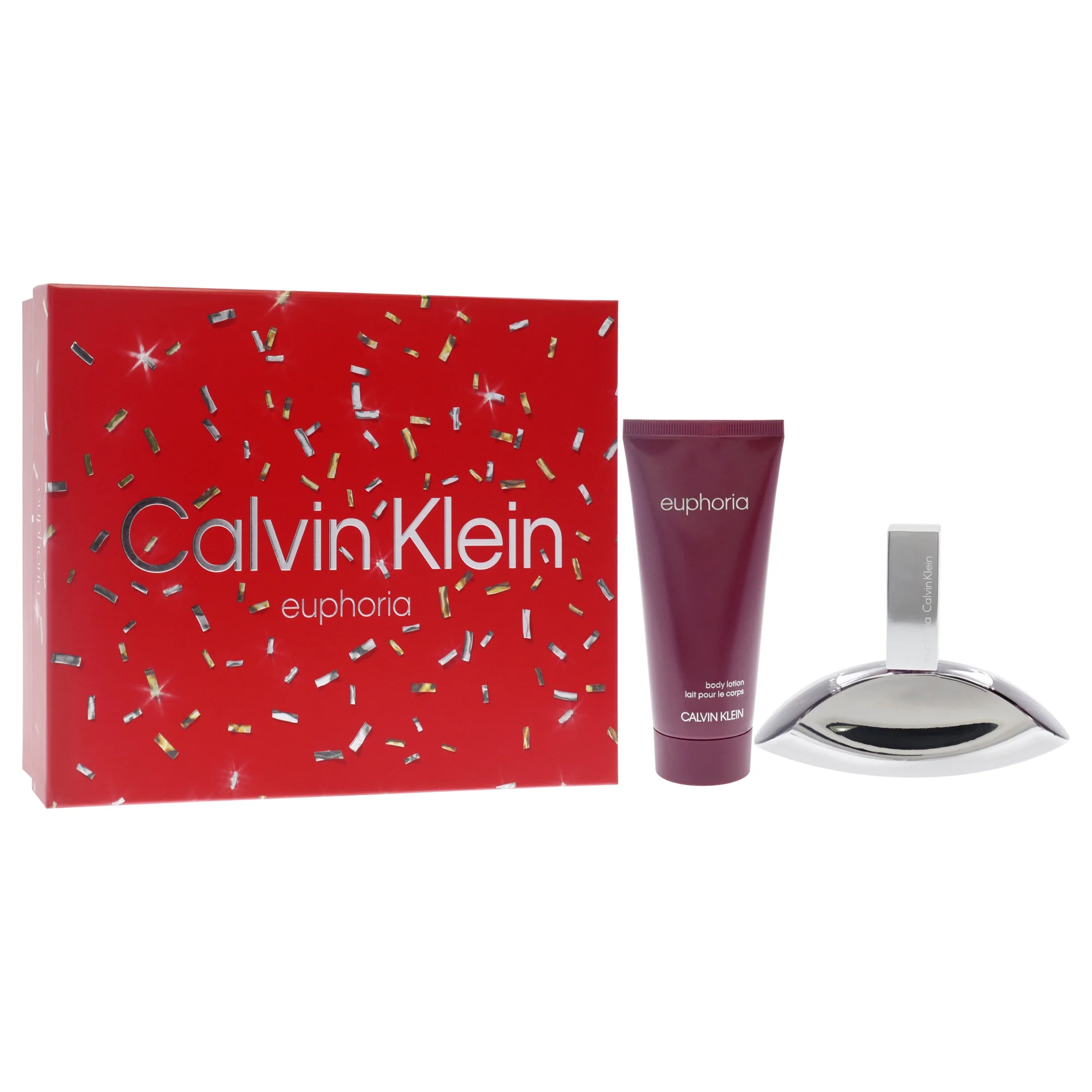 Calvin Klein Euphoria , 2 Pc Gift Set 1.7oz EDP Spray, 3.4oz Sensual Skin Lotion