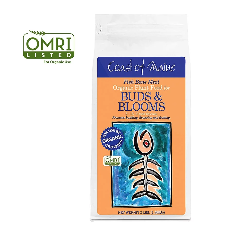 Coast of Maine OMRI Listed Fish Bone Meal Pack Organic Potting Soil, 3 Pound Bag