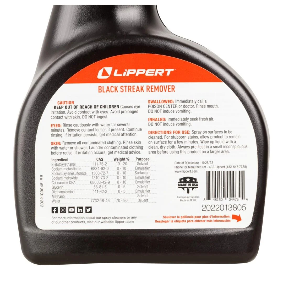 Lippert 2022013805 RV Black Streak Remover - 32 oz.