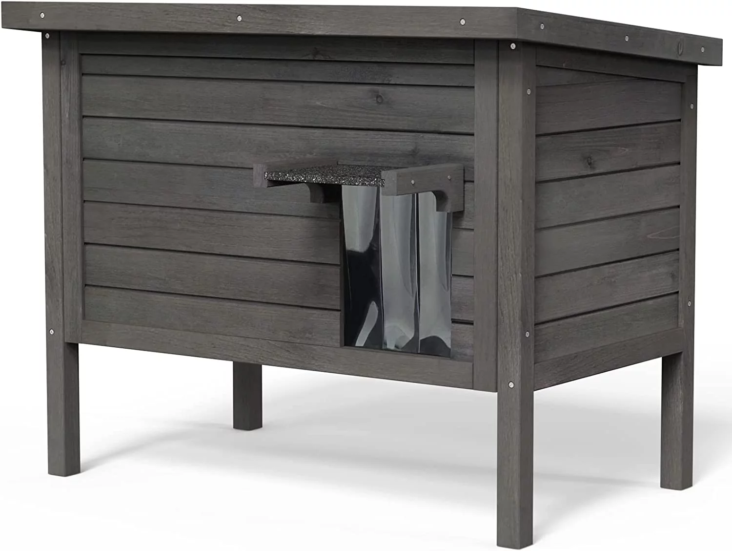 Outdoor Cat House Feral Cat Enclosure 100% Insulated All-Round Foam Weatherproof Solid Wood Large Size for Multiple Cats 34.5