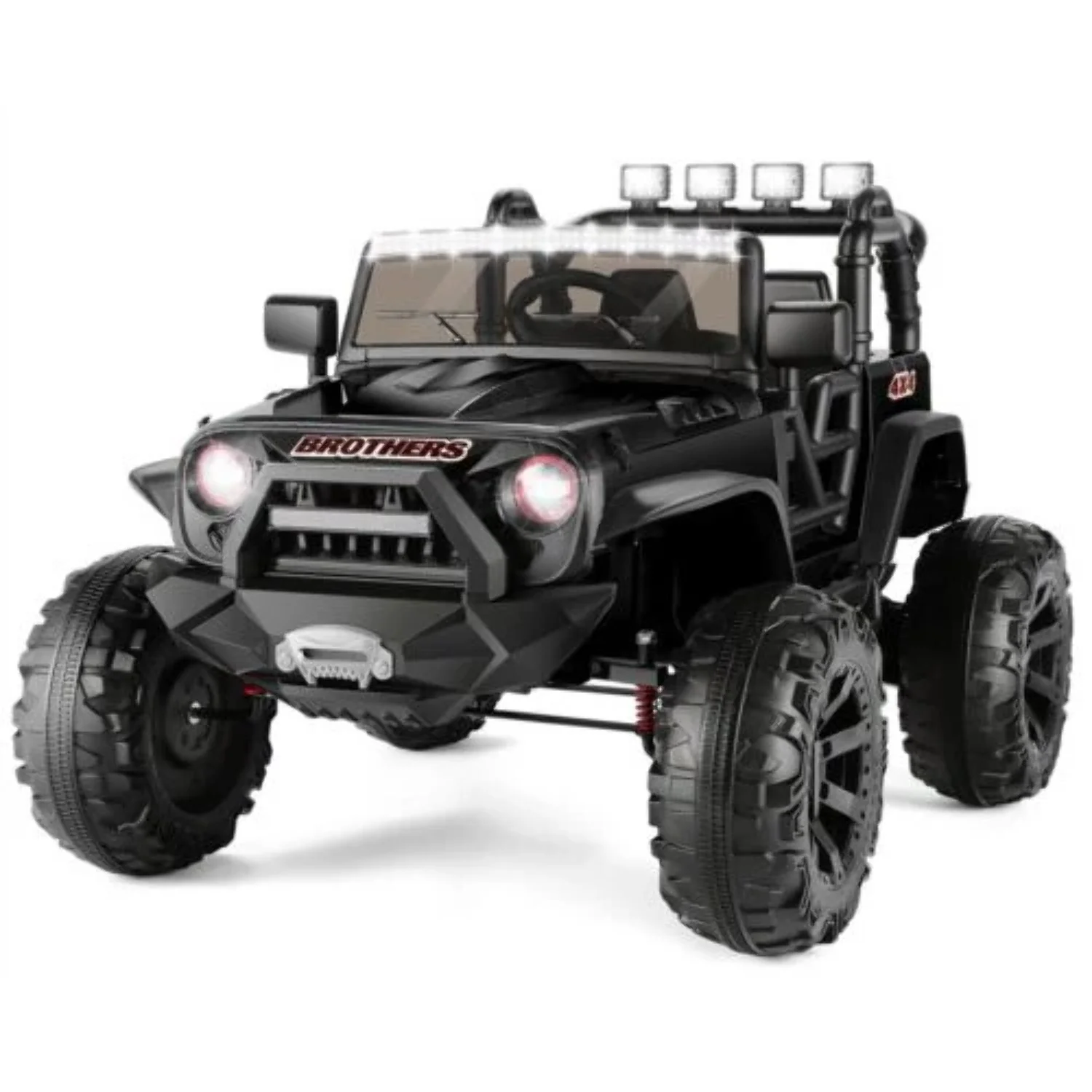 24V Kids Ride-On Truck Car Electric Jeep with 2 Seats and LED Lights - Powerful 400W Motor