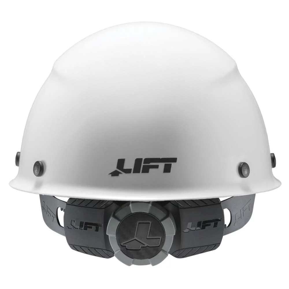 Lift Safety Hard Hat Dax White Fiber Resin Cap Style