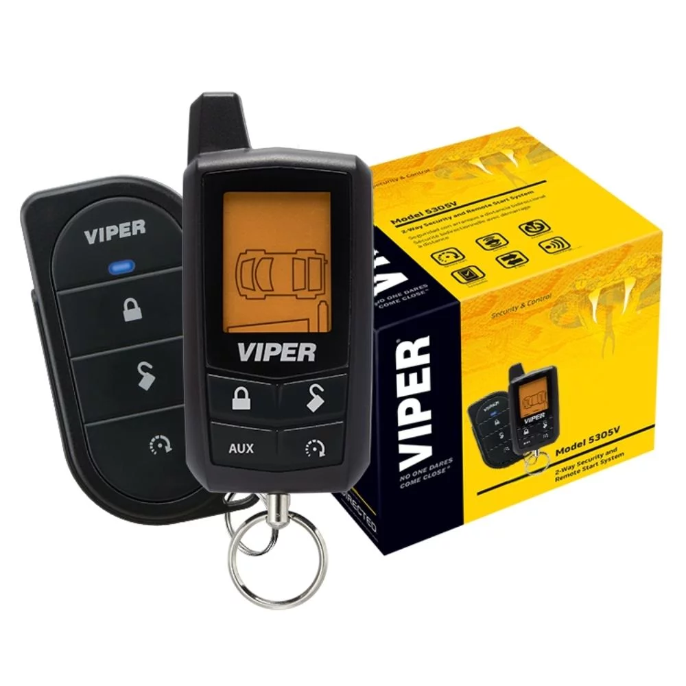 Restored   Viper 5305V Enhanced LCD 2-Way Car Alarm Security and Remote Start System (Refurbished)