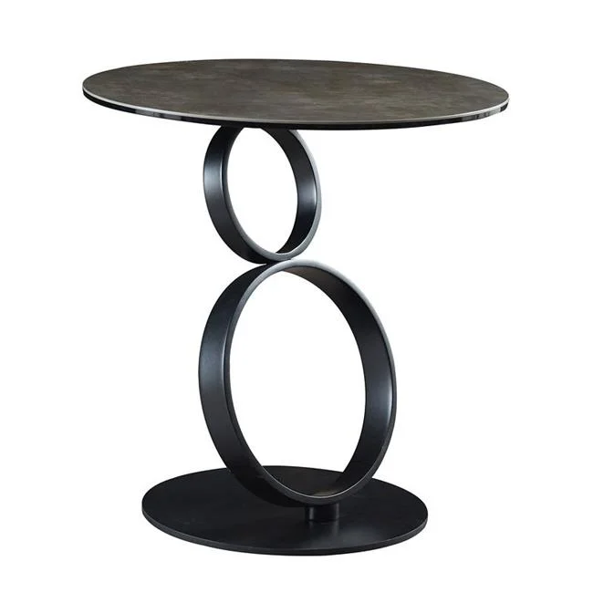 J & M Furniture 18889-ET 21.6 x 21.6 x 22.8 in. MC Dallas End Table, Black