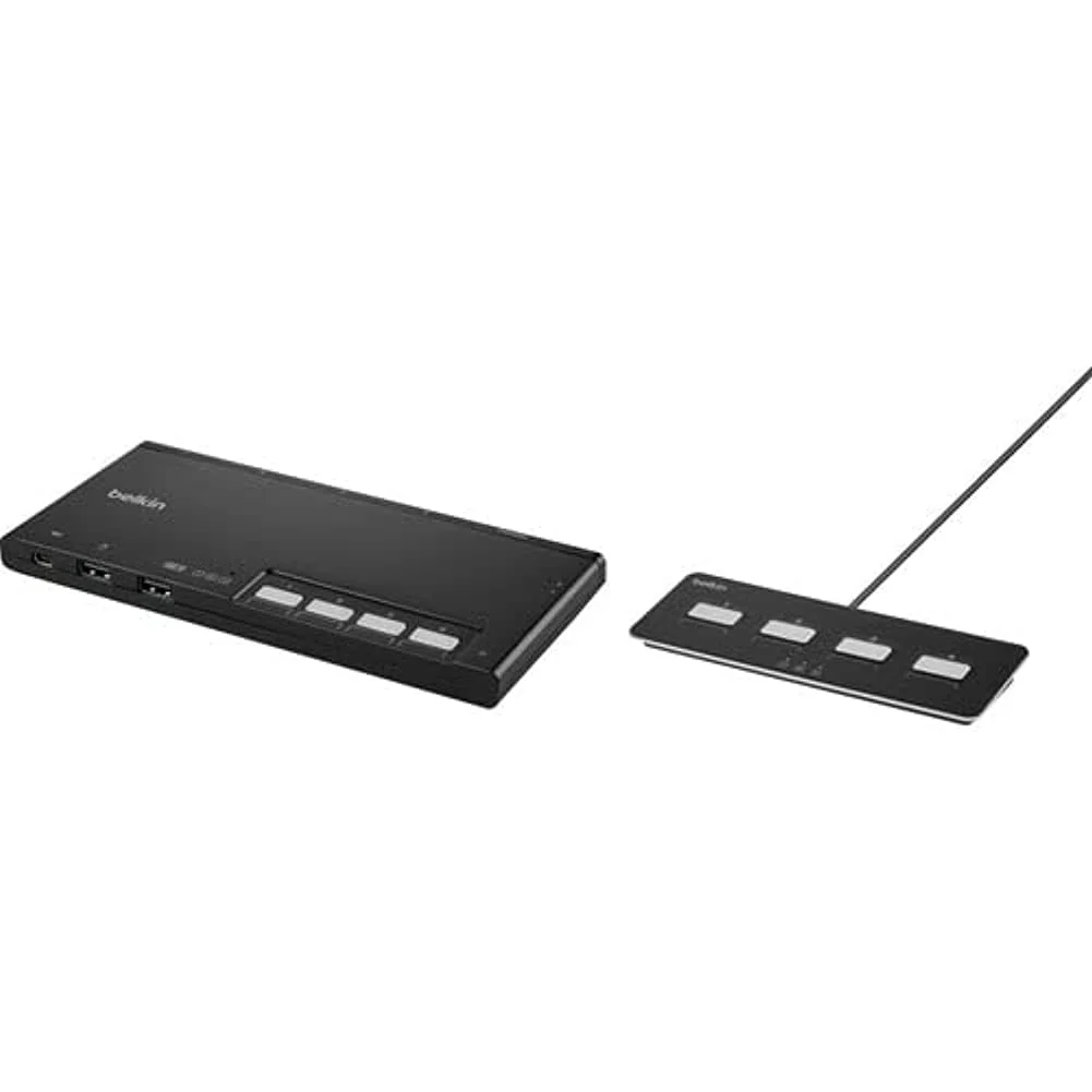 Belkin Modular Secure Single Head - KVM switch - 4 x KVM port(s) - 1 local user - desktop - TAA Compliant