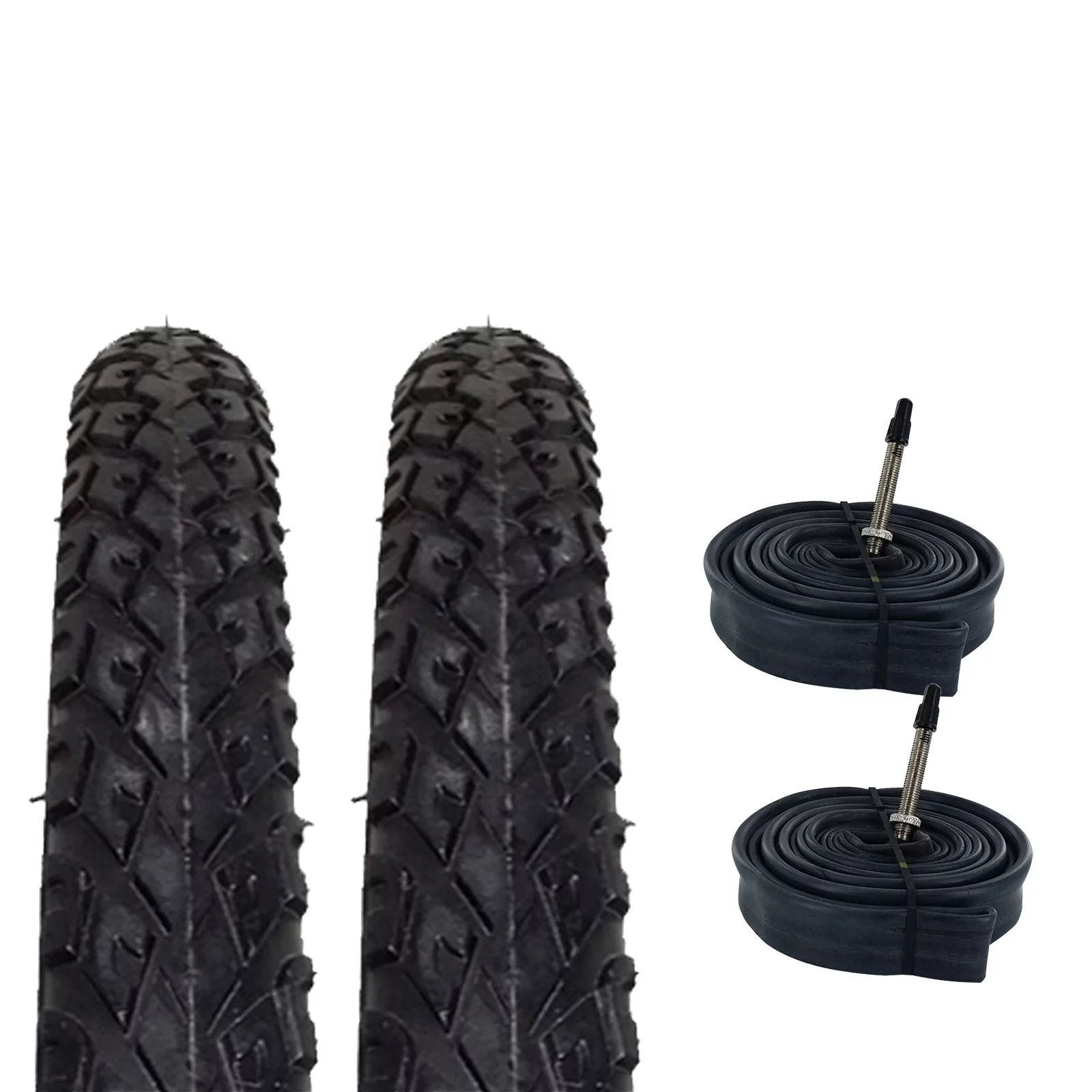 Zol Bundle 2 Pack Z2011 Urban Hybrid Tires and Tube 700x38C, French 48MM Valve