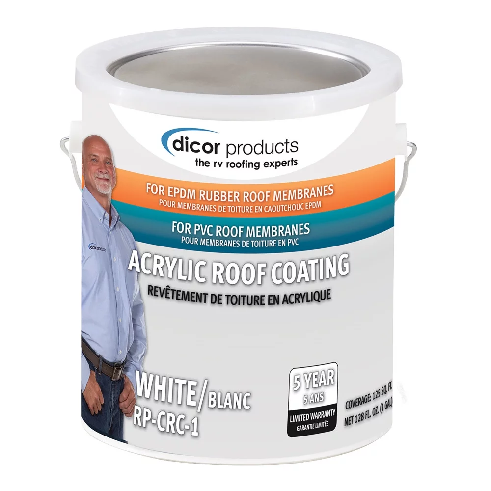 Dicor RP-CRC-1 Rubber Roof Acrylic Coating Wht