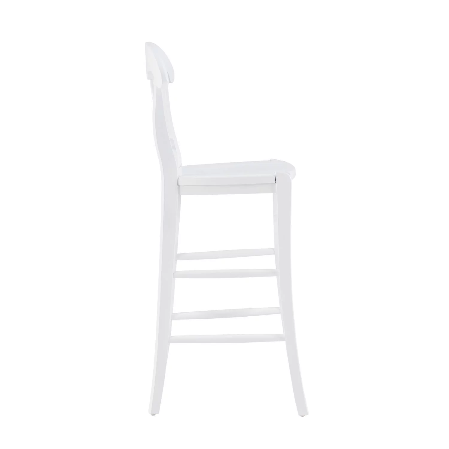 Linon Vander 30 in. Backless Bar Stool - White - Set of 2