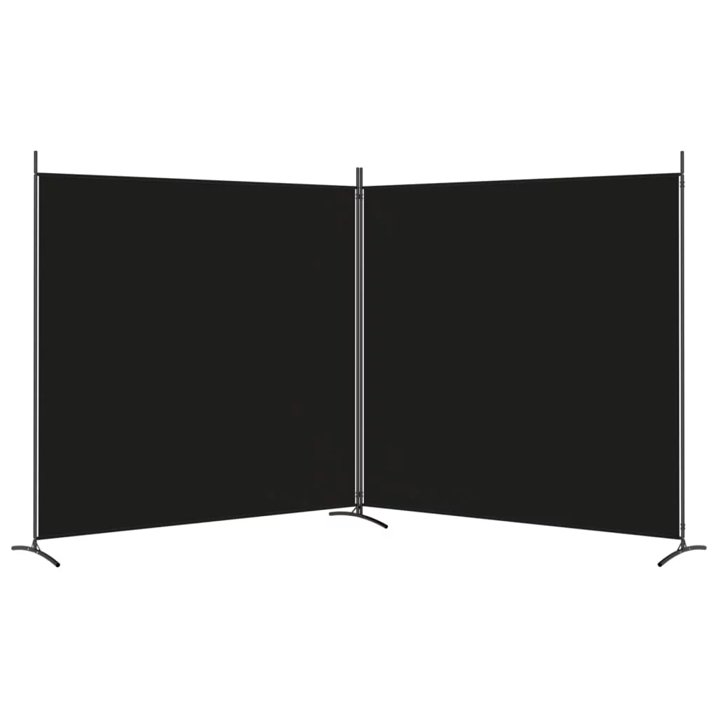 Anself 2-Panel Room Divider Black 137