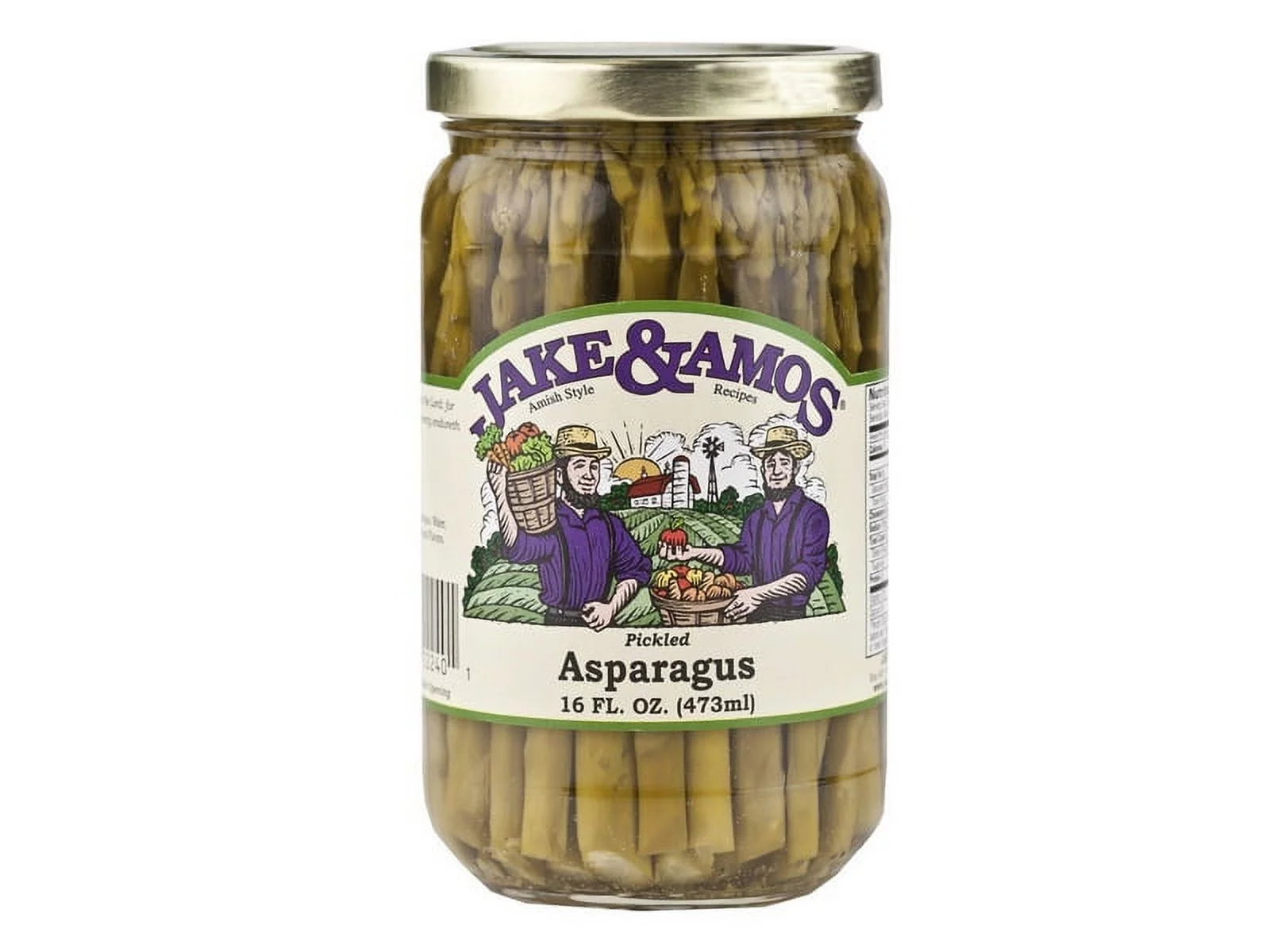 Jake & Amos Pickled Asparagus, 2-Pack 16 oz. Jar