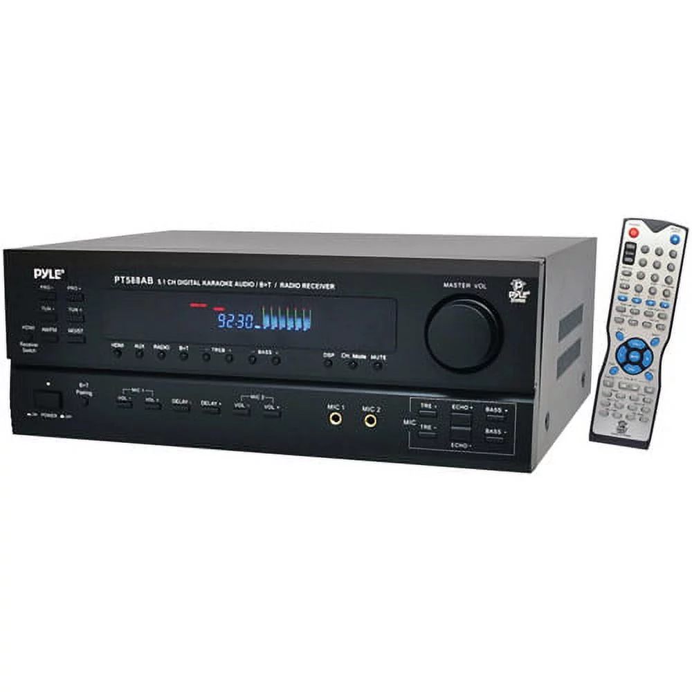 PYLE PT588AB 5.1 Channel 420 Watt Home Audio Receiver Amplifier with Bluetooth