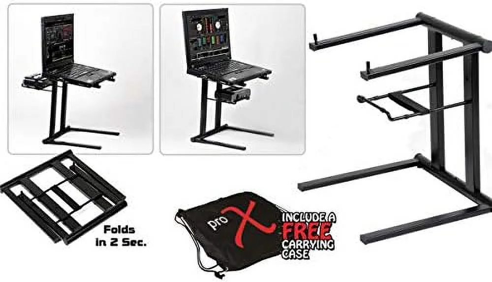 Prox T-LPS600 Lightweight Folding DJ Laptop Stand
