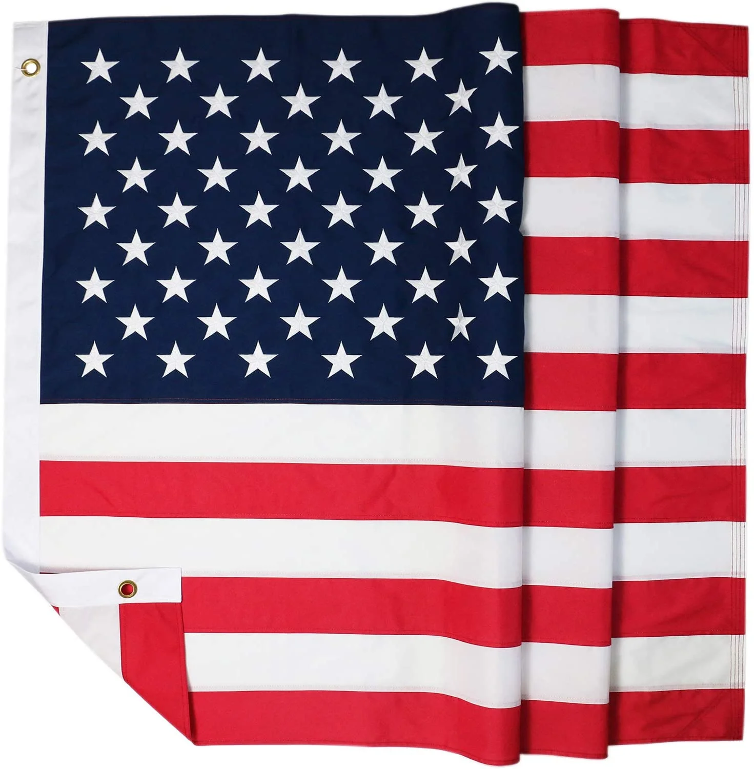 American USA Flag 4x6 FT Deluxe Long Lasting Outdoor US Flag Fade Resistant Embroidered Stars and Sewn Stripes USA Flag (4 by 6 foot)
