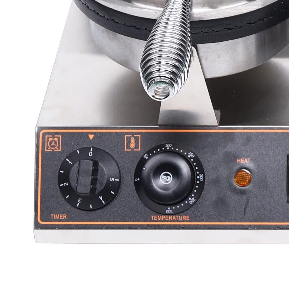 110v Electric Nonstick Waffle Maker Machine - Commercial Ice Cream Cone Maker 19.6*13.9*10.2in