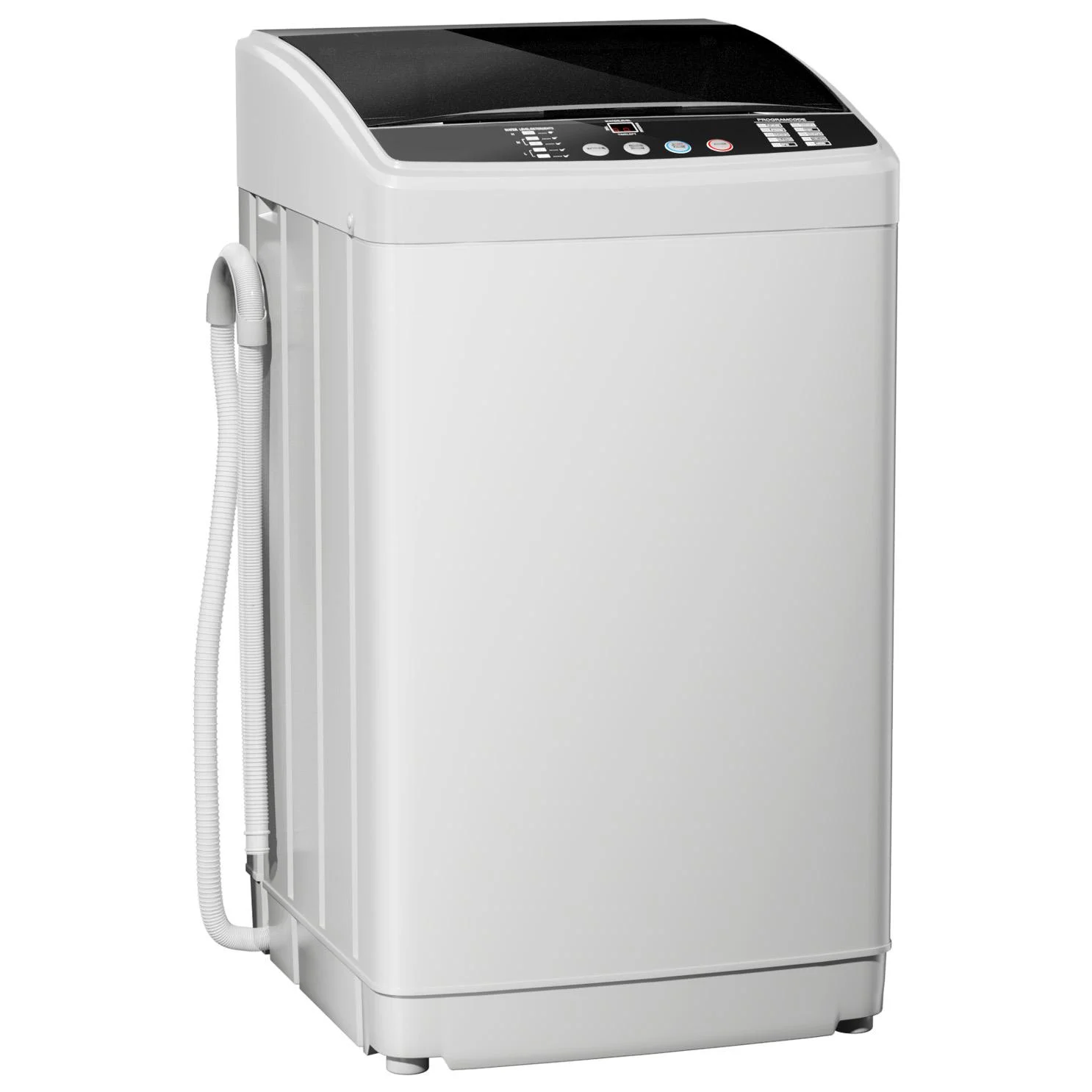 TABU 19lbs Portable Washing Machine,2.5 Cu.ft Full Automatic Washing Machine,Top Load,White