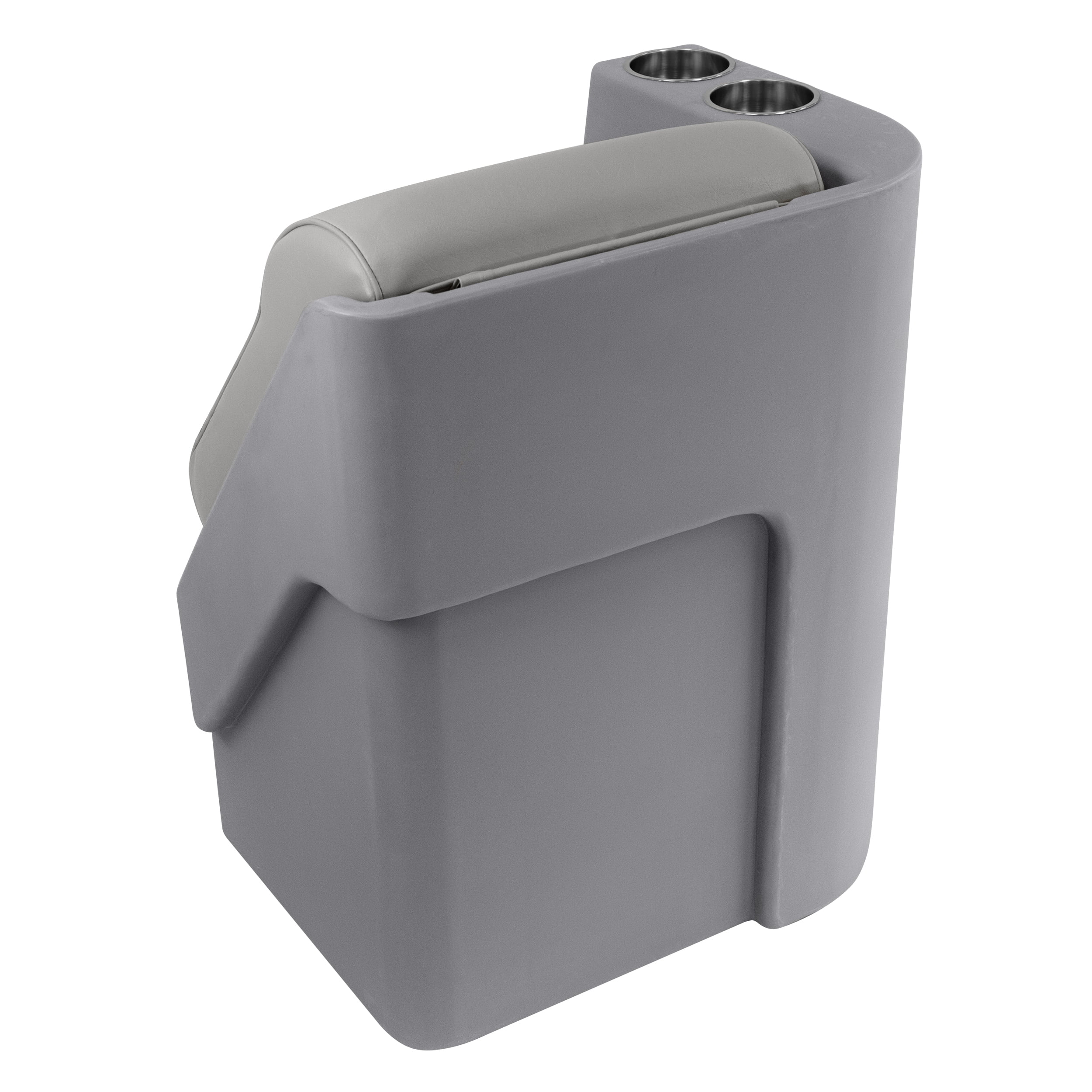 Wise 8WD1305L-1012 Deluxe Series Pontoon Left Radius Lean Back Recliner - Grey / Red / Charcoal