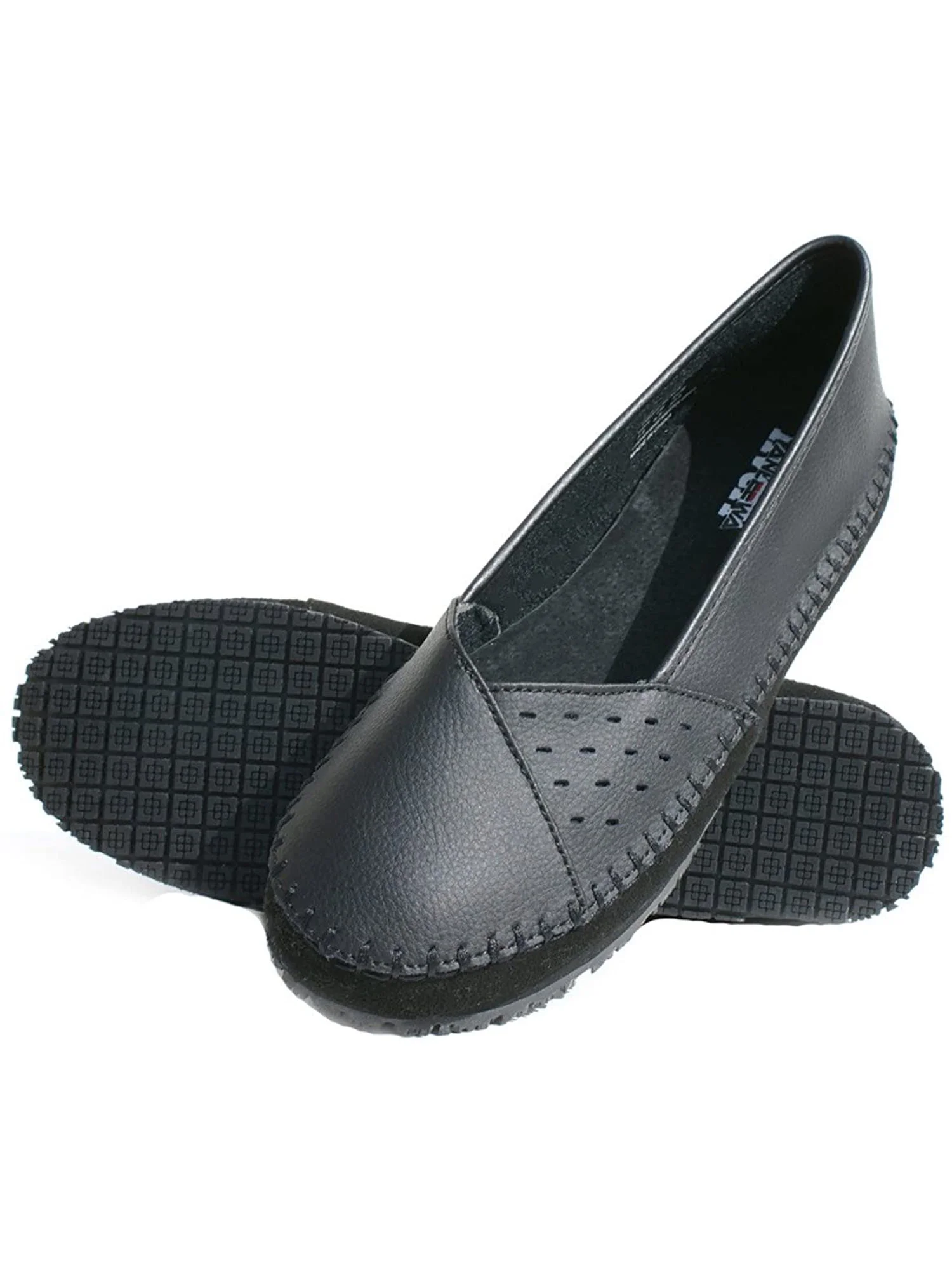 Tanleewa Women Leather Work Shoes Slip Resistant Waterproof Safety Shoes Shoe Size 6.5 Adult Male