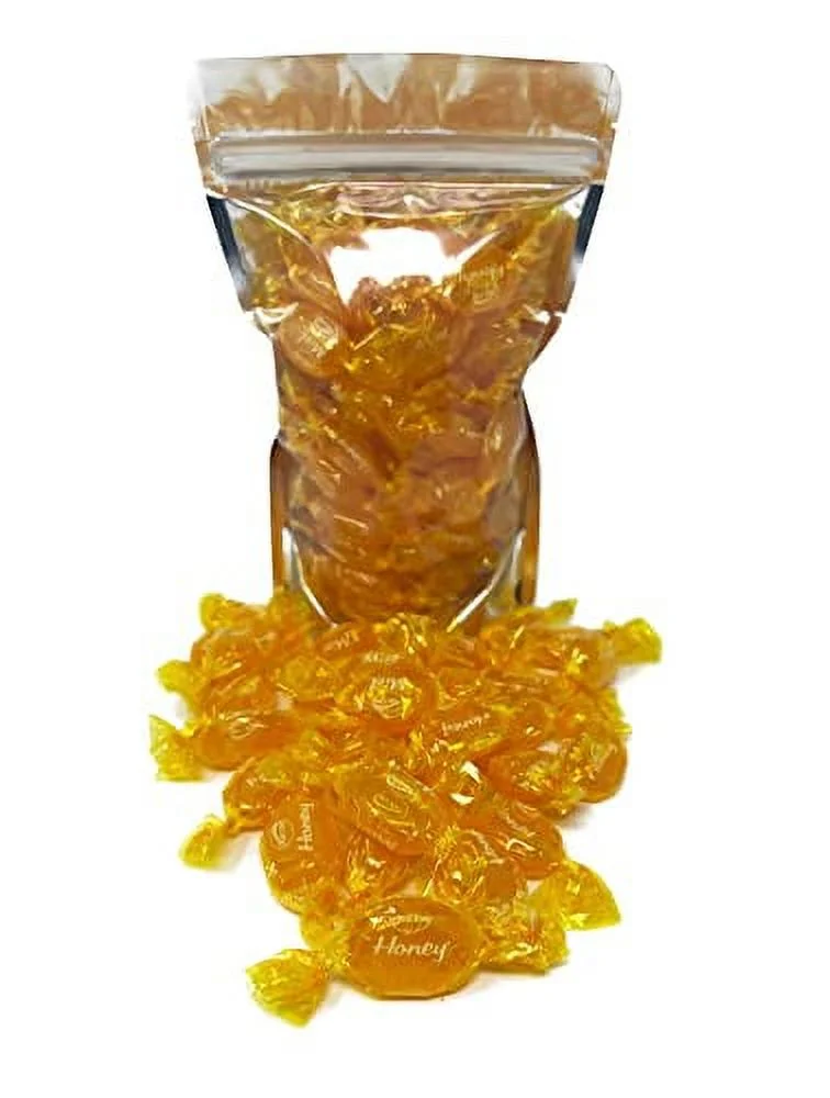 Real Honey-Filled Hard Candy - Bulk Bag Individually Wrapped -  1 lb (16 oz) - Classic Bon Bons American Vintage Snack