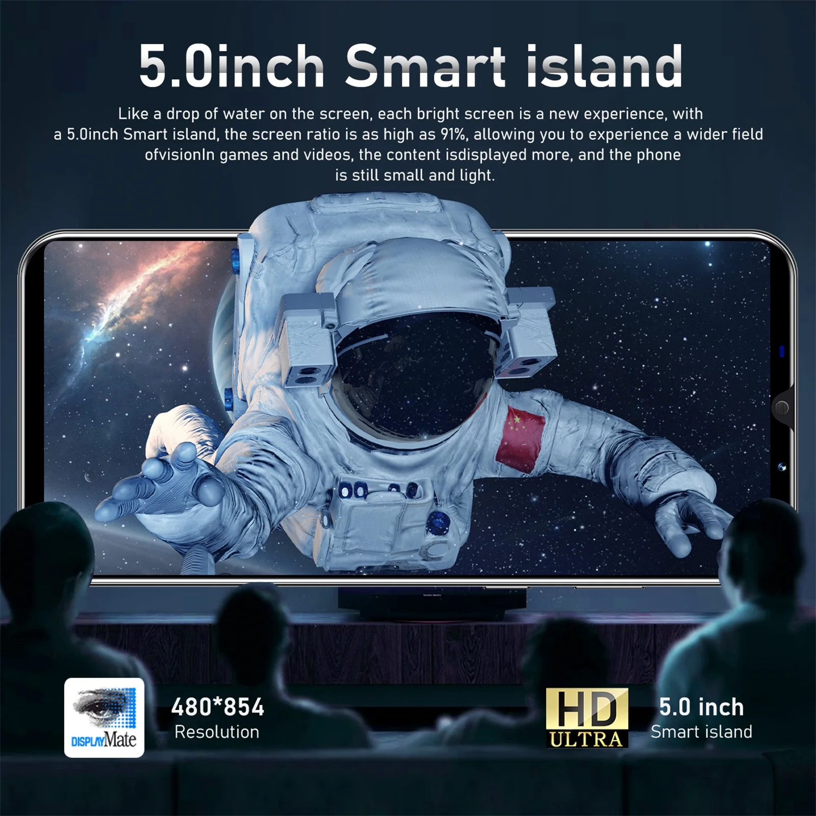 5.0-inch HD+ Ram1Gb+Rom8Gb M6 Pro dual SIM 3G smartphone 2000mAh face unlock Android phone Green