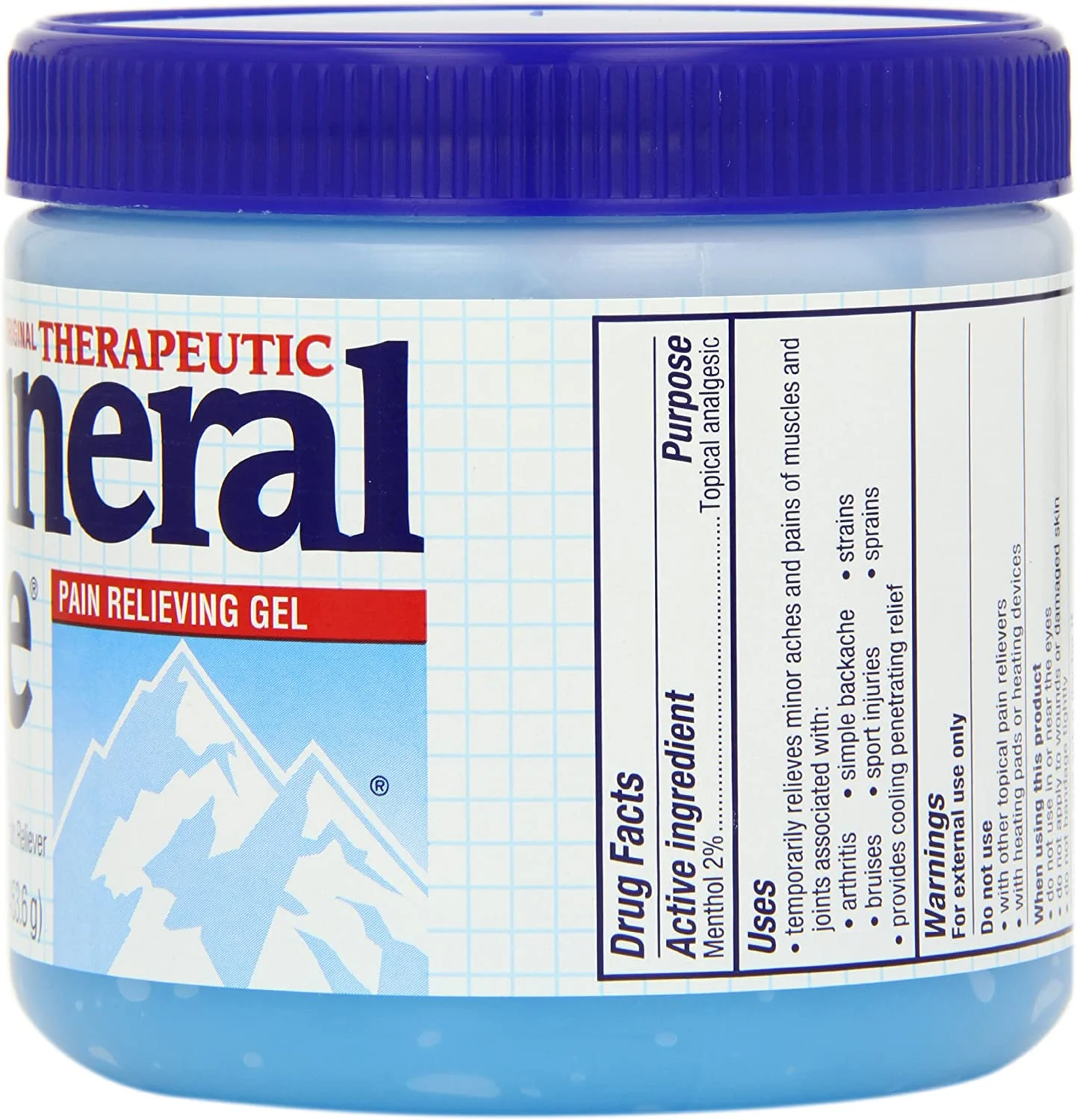 Mineral Ice Therapeutic Pain Relieving Gel, 16-Ounce Jars (Pack of 2)