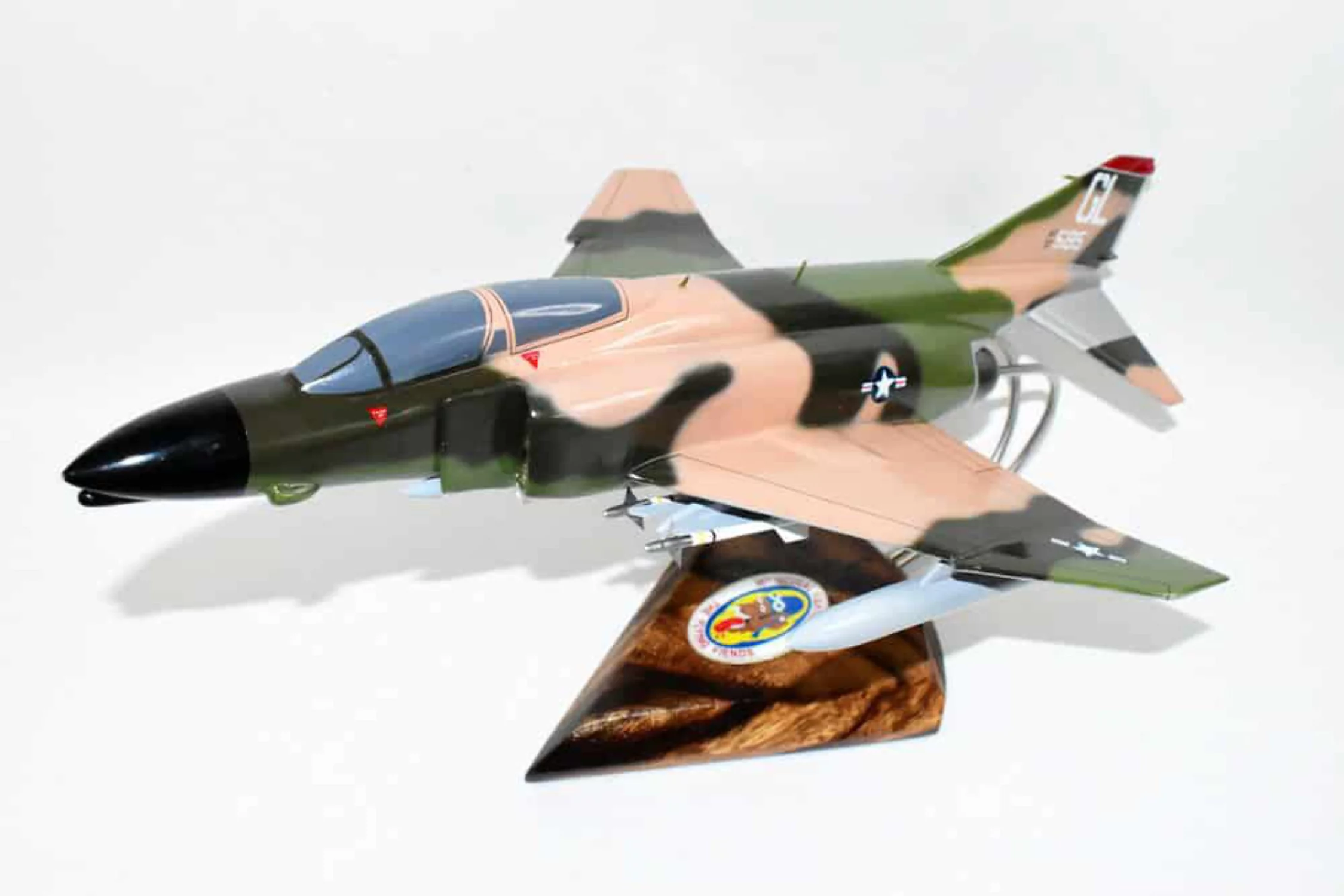 36th TFS Flying Fiends F-4c Model, 1/42 (18) Scale, Mahogany