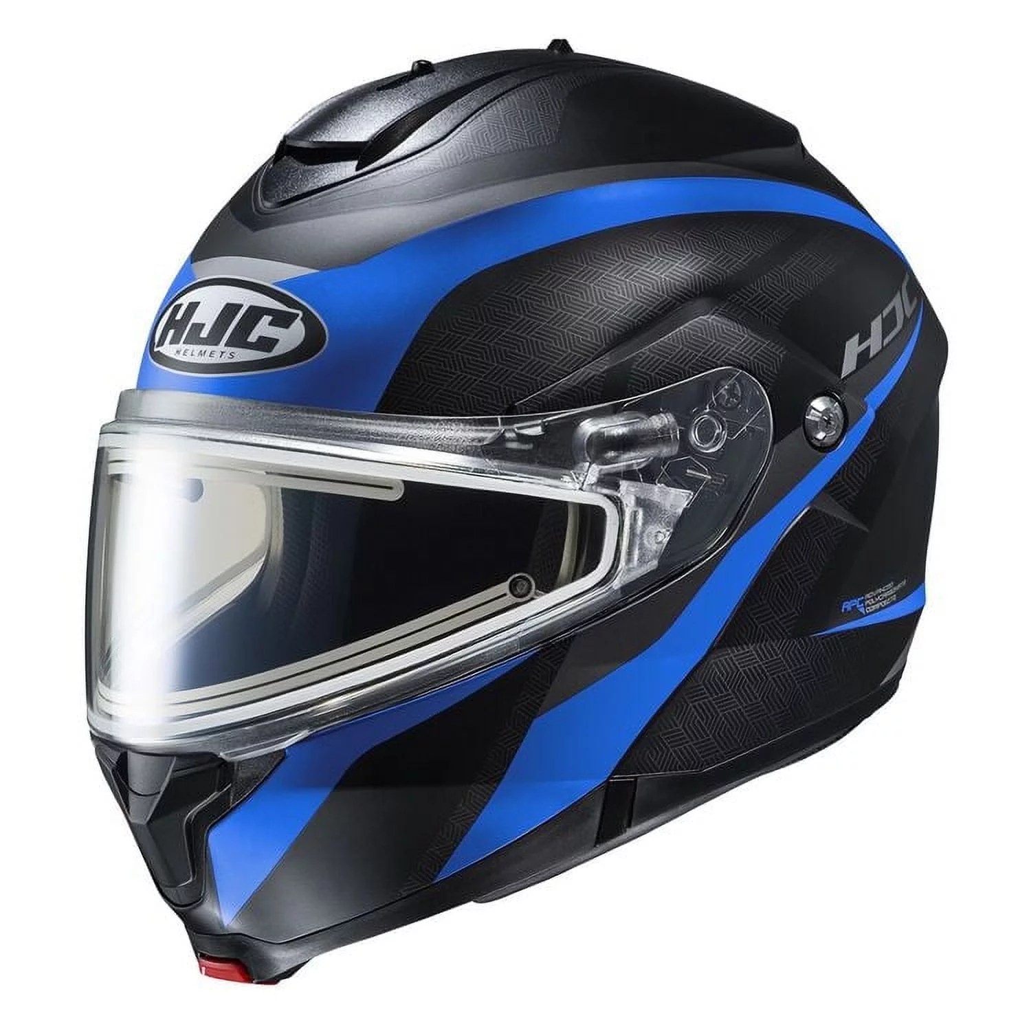 HJC C91 Taly snowmobile helmet with Electric Shield Semi-Flat Blue (MC-2SF) (XXXX-Large, Black Semi-Flat Blue (MC-2SF))
