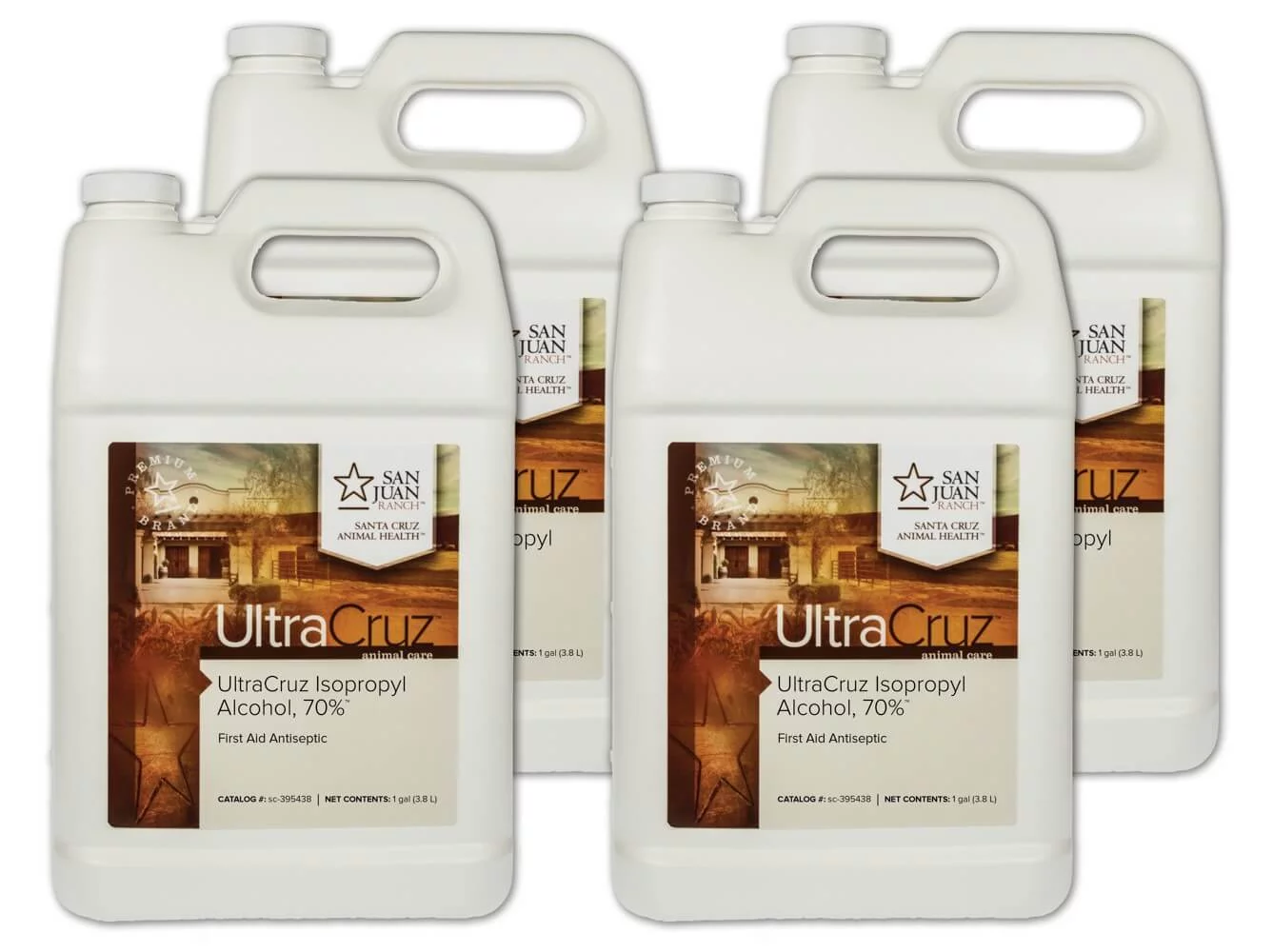 UltraCruz Isopropyl Alcohol, 70%, 4 x 1 Gallon