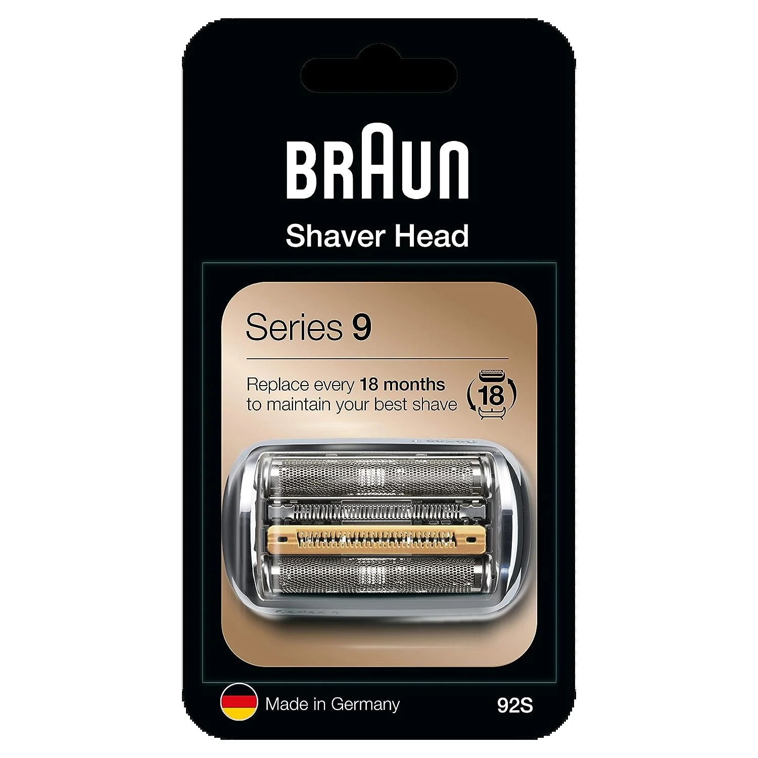 92S Series 9 Electric Shaver Replacement Head for Braun Electric Razors Foil & Cutter Replacement Cassette,Compatible with all Braun Series 9 Electric Razors9477cc,9330s,9465cc,9460cc,9419s,Silver
