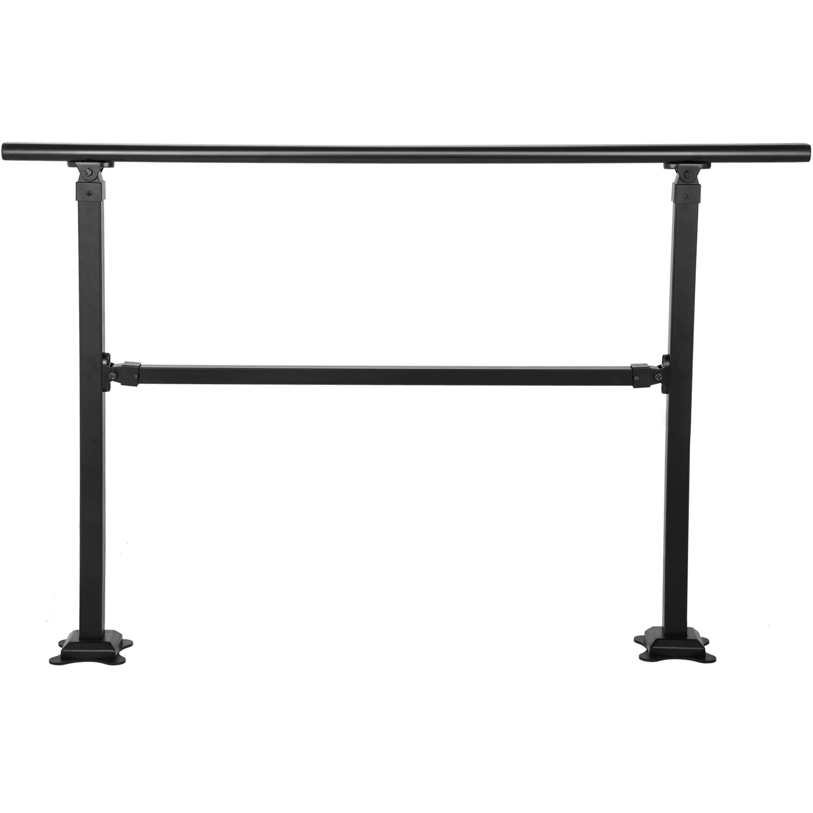 SKYSHALO Fits for 1-4 Steps Transitional Wrought Iron Handrail,  Outdoor Stair Railing, Adjustable Exterior Stair Railing, Handrails for Concrete Steps with Installation Kit