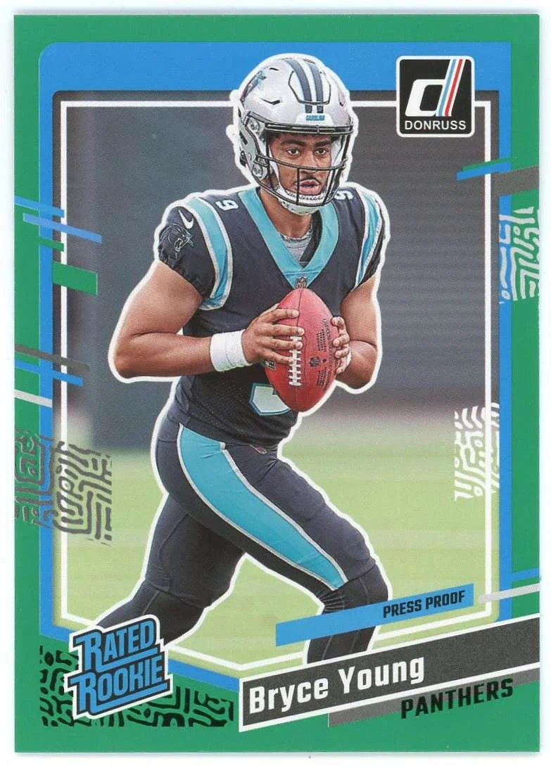 NFL 2023 Panini Donruss Football Green Press Proof Bryce Young #311 (Rated Rookie)