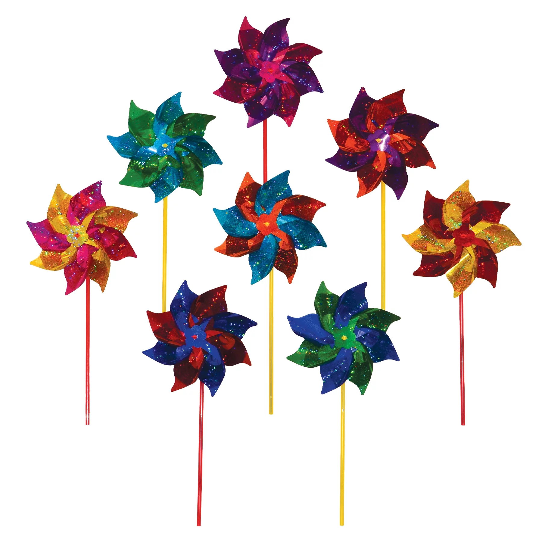 In The Breeze 2805 - Classic Mylar Pinwheel (Set of 8) - Party, Home, Garden Décor