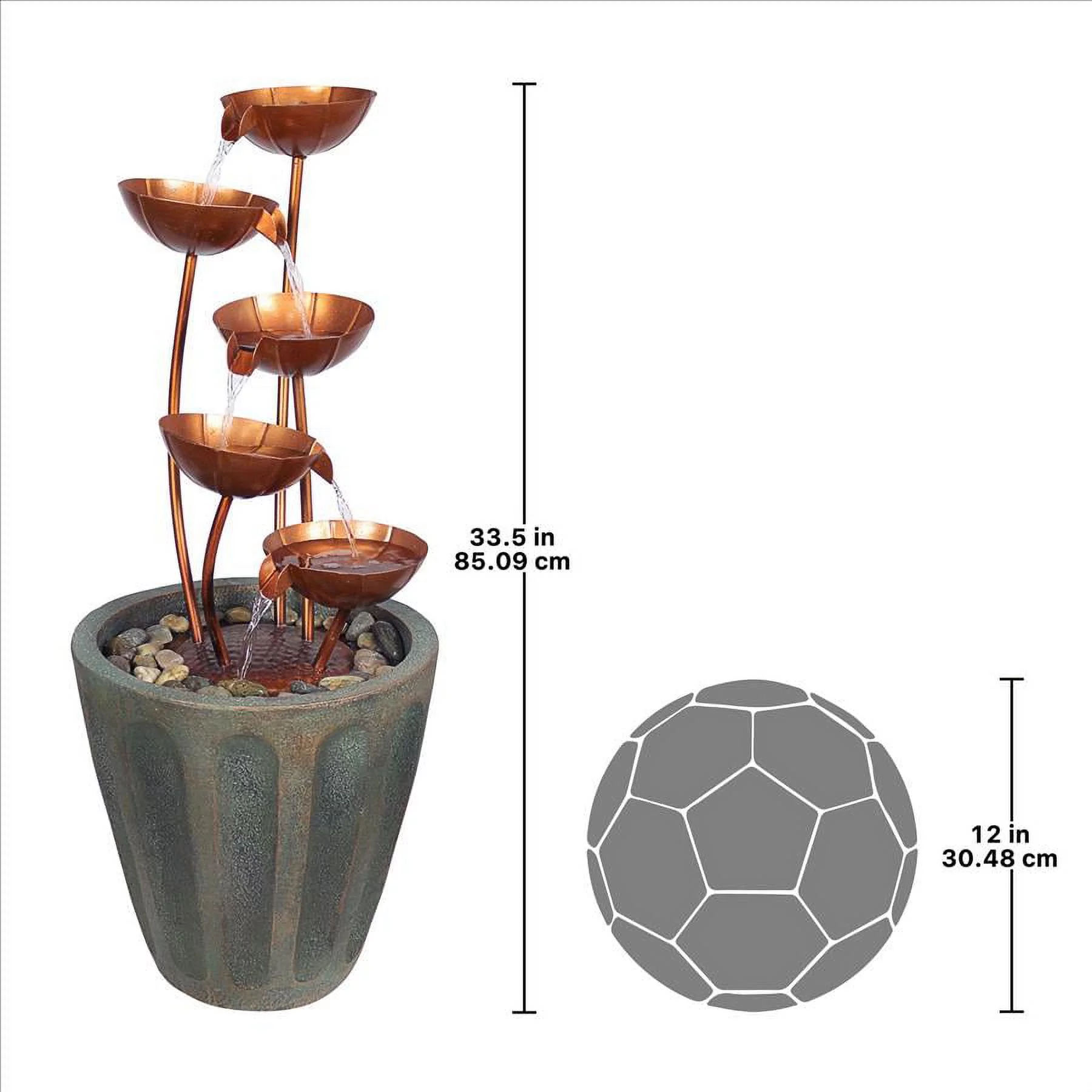 Design Toscano Copper Falls Cascading Garden Fountain