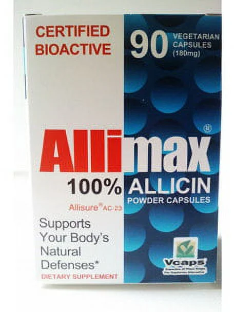 Allimax - Allimax 180 mg 90 VegCapsules AA201 Exp.2.19+ ASD
