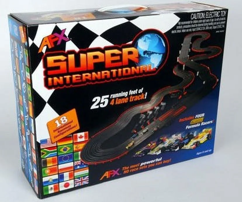 HO 4-Lane Super International Race Car Set