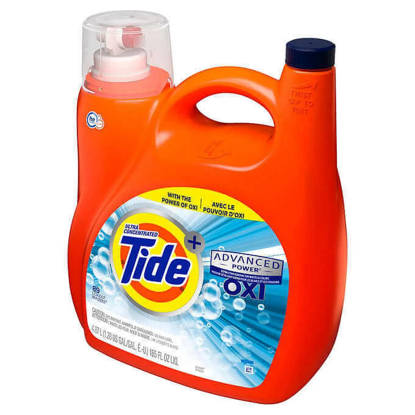 Tide Advanced Ultra Concentrated Power Liquid Laundry Detergent with Oxi - 89 Loads(4/Case)