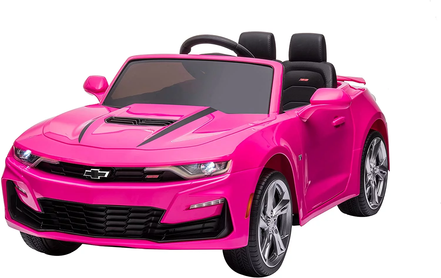 DAKOTT Kids Ride On Sports Car, 12V Battery Powered Chevy Camaro w/Parent Remote Control, Bluetooth, Horn, Music & Headlights Taillights for 3-6 Years.