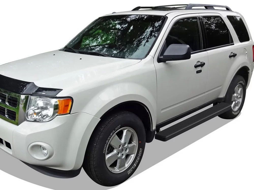 APS iBoard Running Boards 6 inches Matte Black Compatible with Ford Escape 2008-2012 & Mazda Tribute 08-11 & Mercury Mariner 08-10 Stainless Steel (Nerf Bars Side Steps Side Bars)