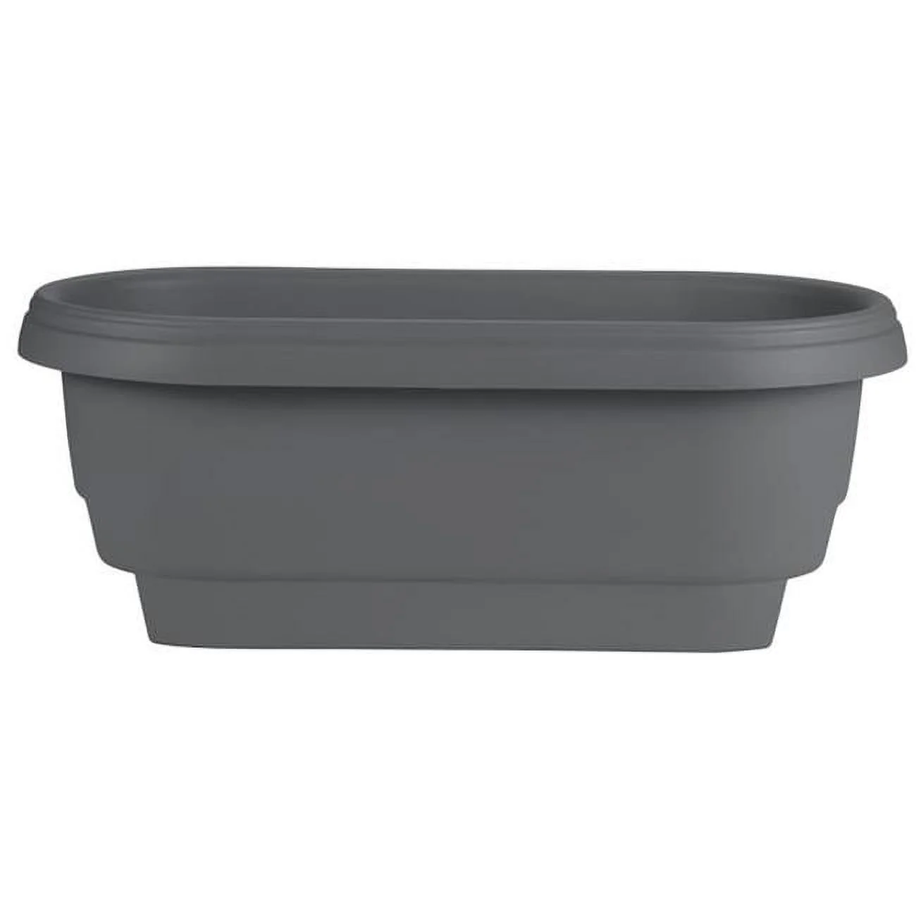 24 in. Deck Rail Planter, Charcoal Gray