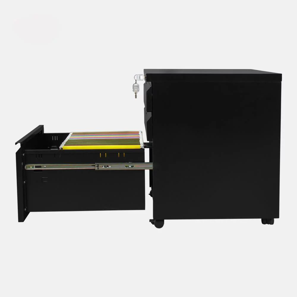 Winado 3 Drawer Metal Mobile File Cabinet with Lock Rolling Steel Office Cabinet with drawers