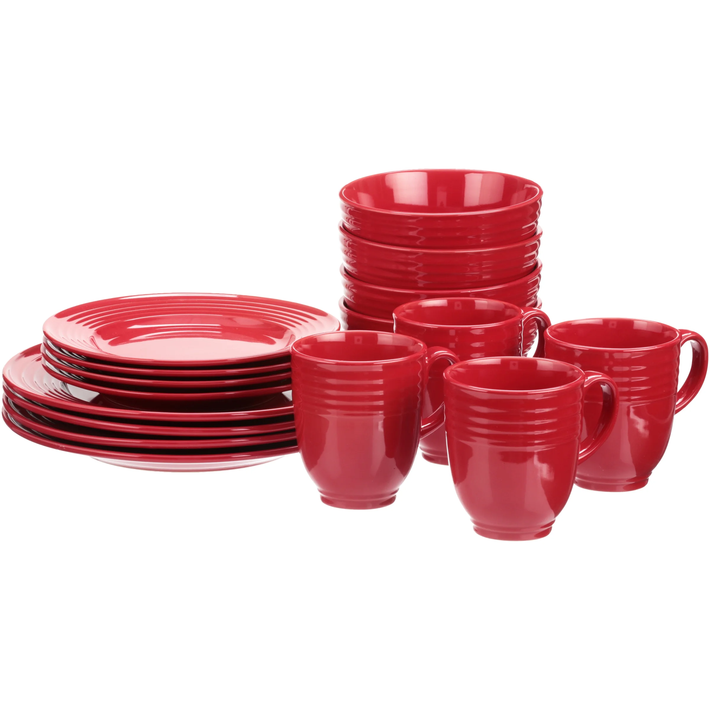 Gibson Home Stanza Red 16-Piece Dinnerware Set