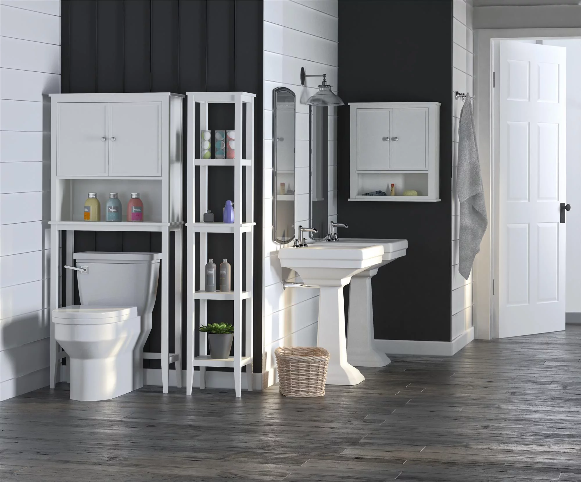 SystemBuild Franklin Wall Cabinet, Soft White