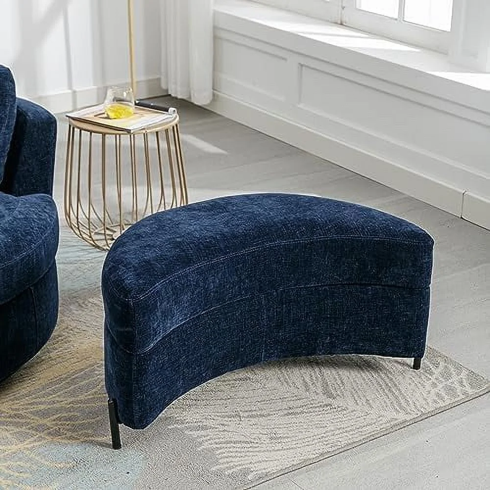 WTYNKAE 2PC Round  Ottoman Coffee Table & Square Foot Stool Set  Modern Aesthetic 2 in 1 Combination Velvet Footstool  for Living Room Bedroom Entryway Office (25.2" Velvet Gray