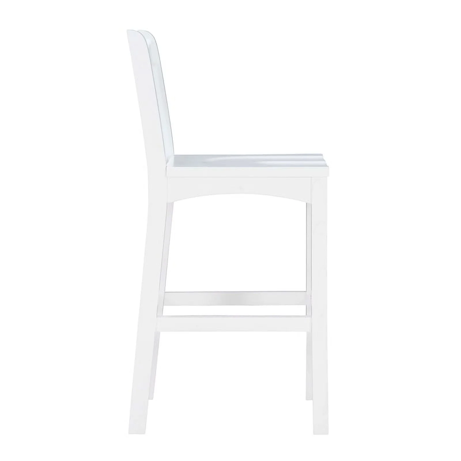 Linon Malvern Solid Wood Commercial Grade Set of Two Barstools in White