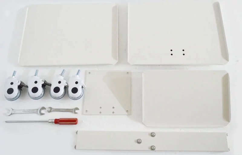 PreAsion Mobile Trolley Dental Equipment Surgical Equipment Trolley Beauty Salon Tools Ultrasound Cart 3 Layers