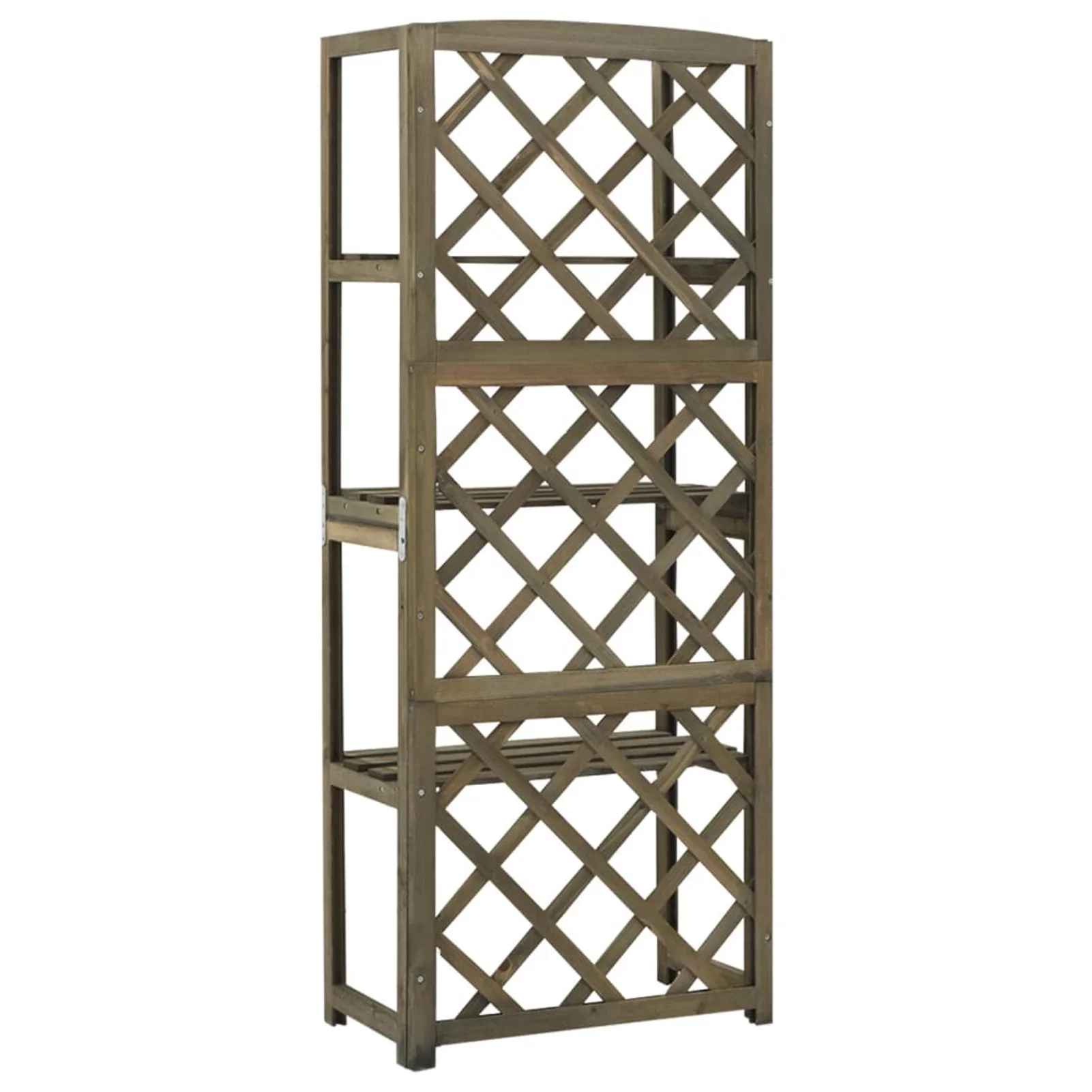 Trellis with Shelves Gray 21.6