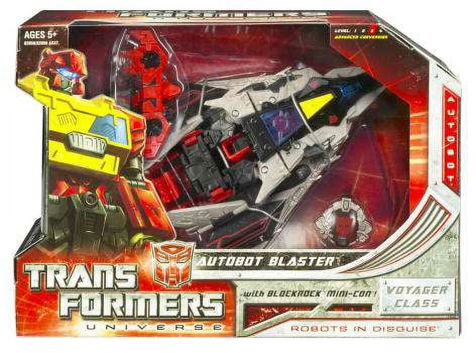 Transformers Voyager Class Autobot Blaster Action Figure [with Blockrock]